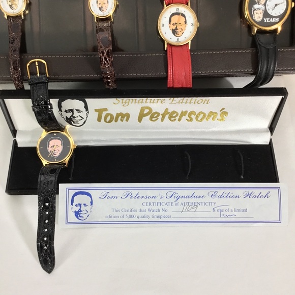 7PC Vintage Tom Peterson's Wrist Watch & Snapback Hat LOT Kurt Cobain EUC Box - Picture 2 of 16